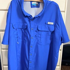 Magellan Outdoors Blue Moisture-Wicking Shirt